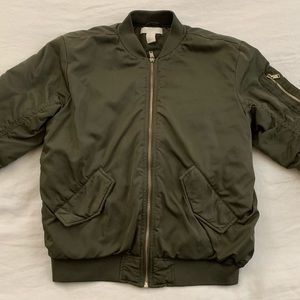 H&M army green bomber 6